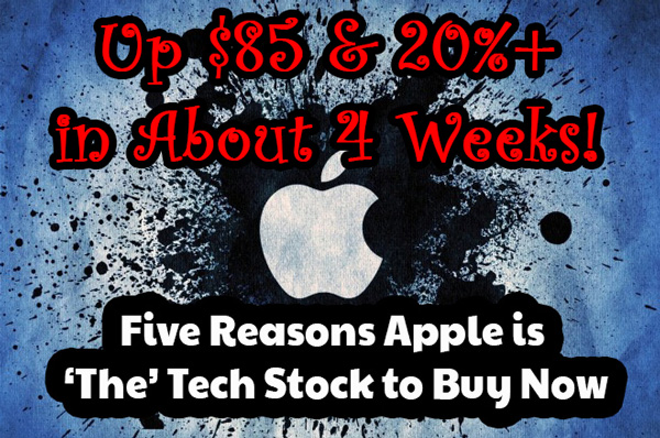 July 5th We Gave You “Five Reasons Apple is ‘The’ Tech Stock to Buy Now,” And it’s Up $85 and 20%