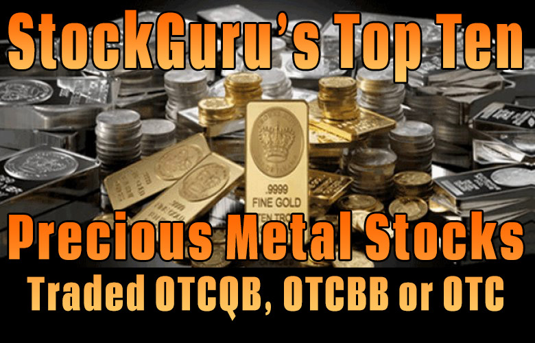 StockGuru Announces its Top Ten Precious Metal Stocks for 2015