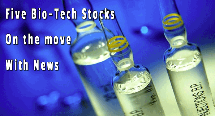 Top Five BioTech Stocks With News Out Recently